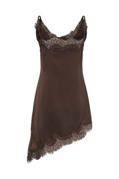 Brenda lace dress dark brown MEW
