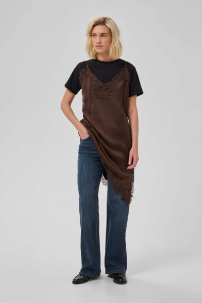 Brenda lace dress dark brown MEW