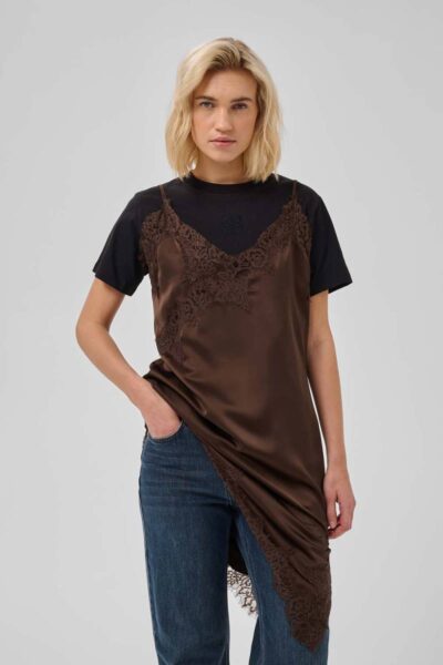 Brenda lace dress dark brown MEW