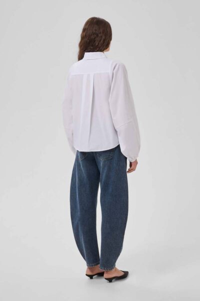 Sunna balloon sleeve shirt bright white MEW