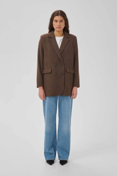 Cleo blazer dark brown check MEW