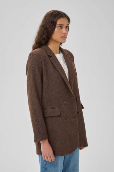 Cleo blazer dark brown check MEW
