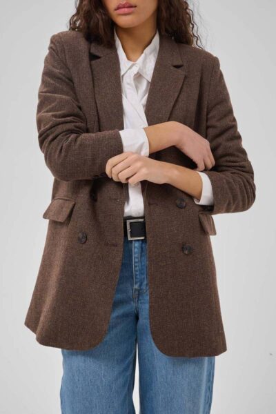 Cleo blazer dark brown check MEW