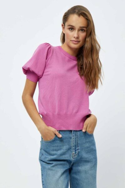 Liva knit tee super pink Minus