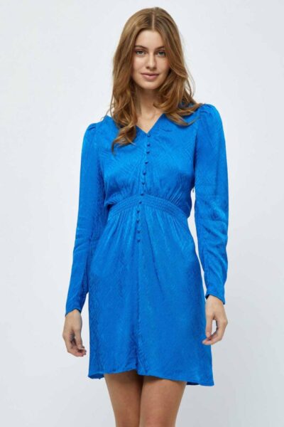 Lucia short dress viscose ocean blue Minus