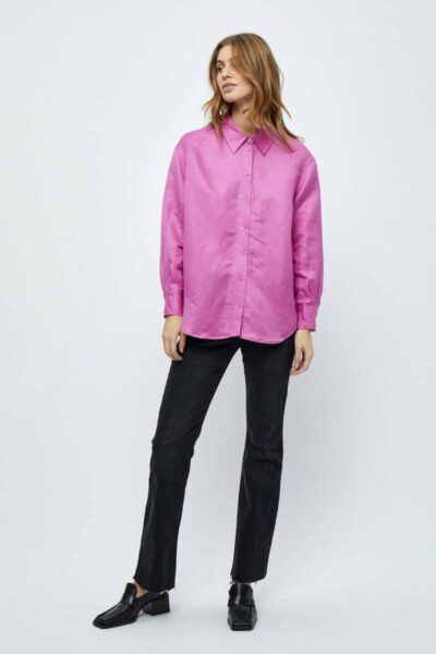 Auguste linen shirt super pink Minus