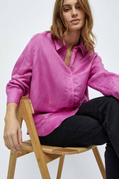 Auguste linen shirt super pink Minus
