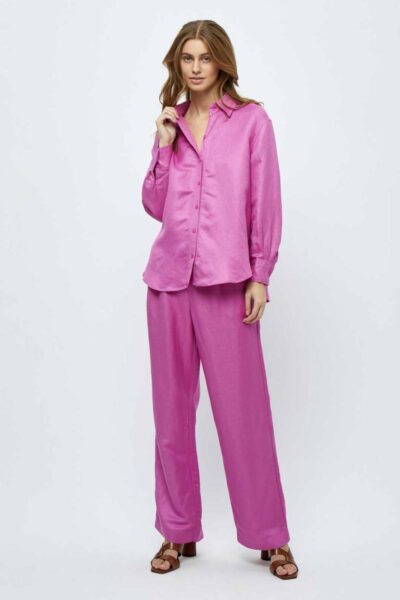 Auguste linen shirt super pink Minus
