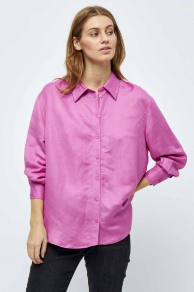 Auguste linen shirt super pink Minus