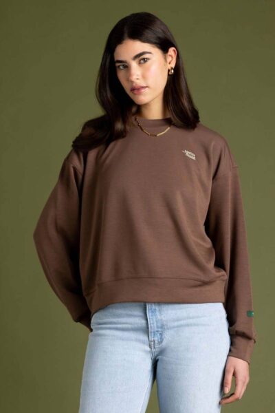 The Mercer scuba crewneck brown Mercer