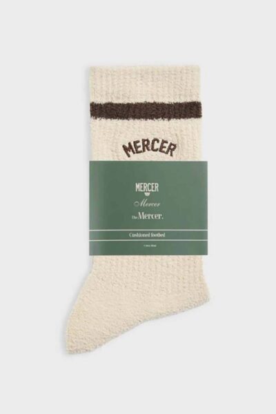 The Mercer wool socks off white