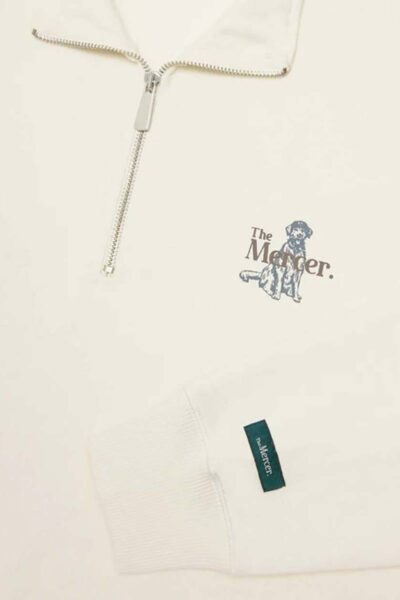 The Mercer quarter zip contrast off white