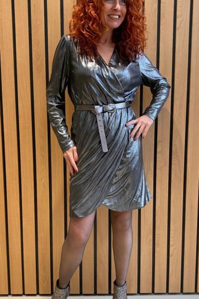 Amirina midi dress black metallic Minus