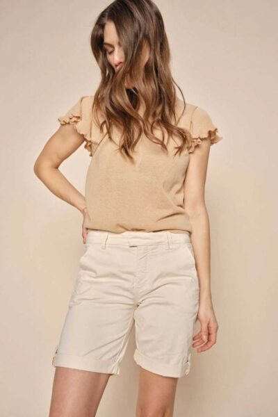 Jolanda chino shorts pearled ivory Mos Mosh