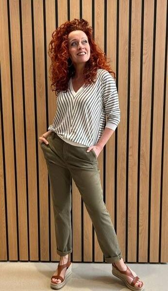Celeste chino pant burnt olive regular Mos Mosh