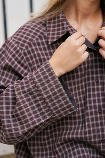 Anella check shirt chocolate Neo Noir