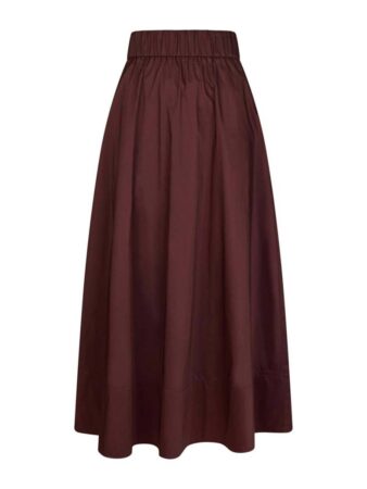 Yara poplin skirt burgundy Neo Noir
