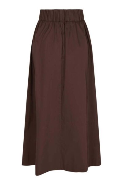 Yara poplin skirt dark brown Neo Noir