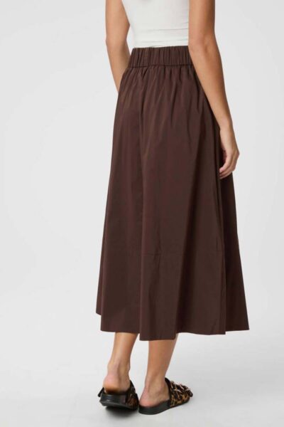 Yara poplin skirt dark brown Neo Noir