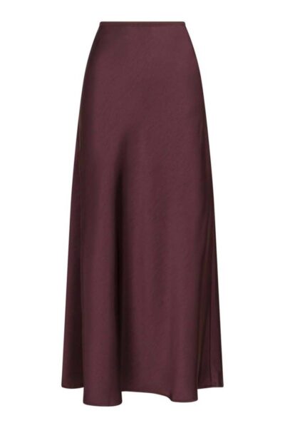 Vicky heavy sateen skirt burgundy Neo Noir