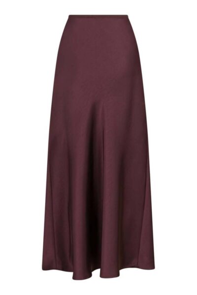 Vicky heavy sateen skirt burgundy Neo Noir