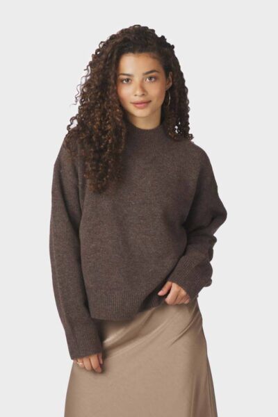 Paulina knit blouse brown Neo Noir