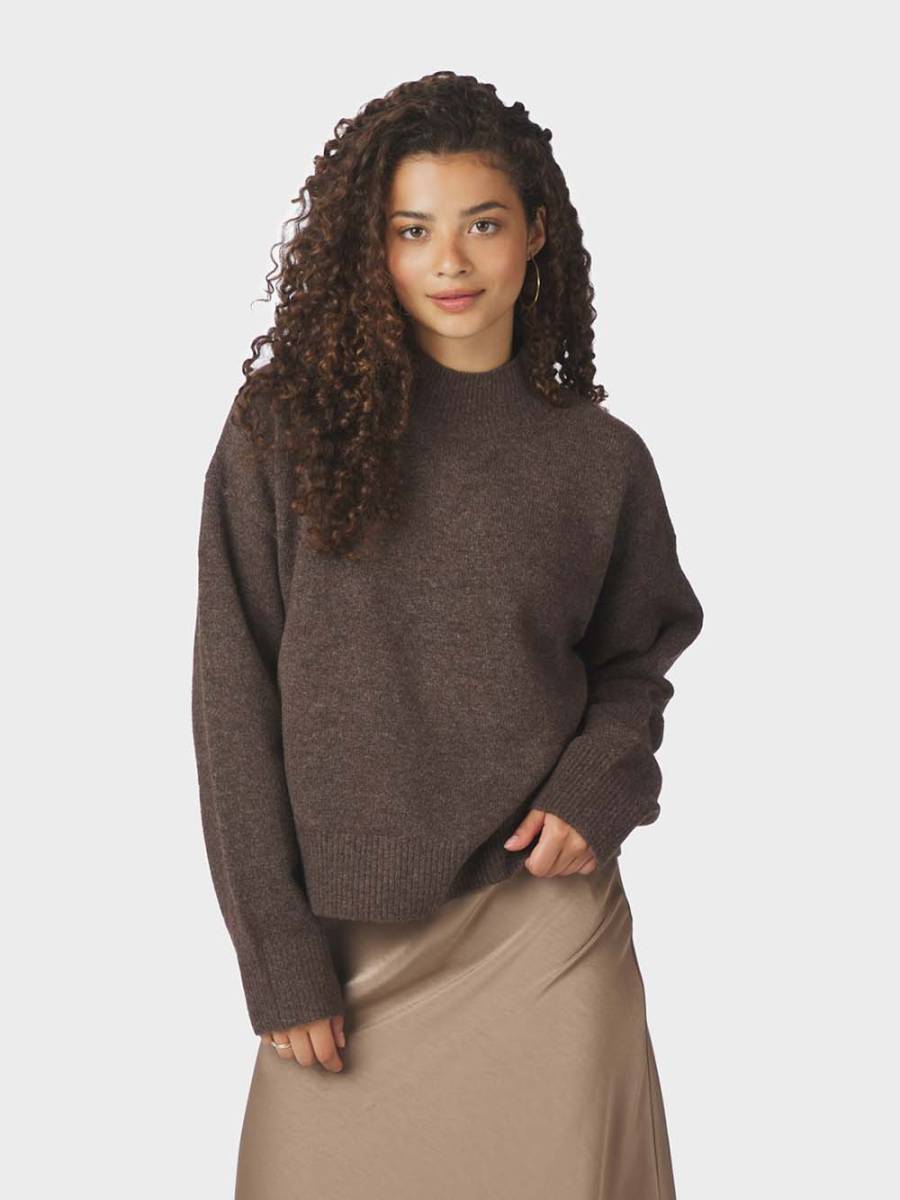 Paulina knit blouse brown Neo Noir - Afbeelding 3