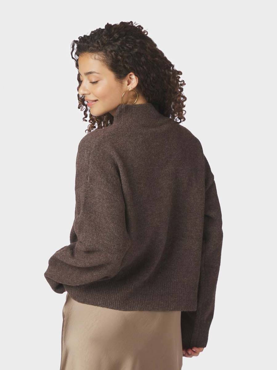 Paulina knit blouse brown Neo Noir - Afbeelding 4