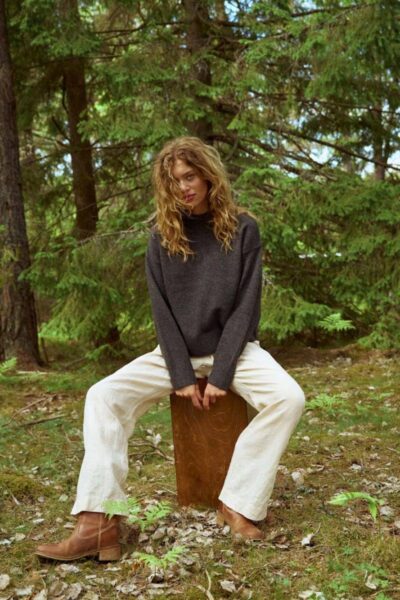 Paulina knit blouse brown Neo Noir