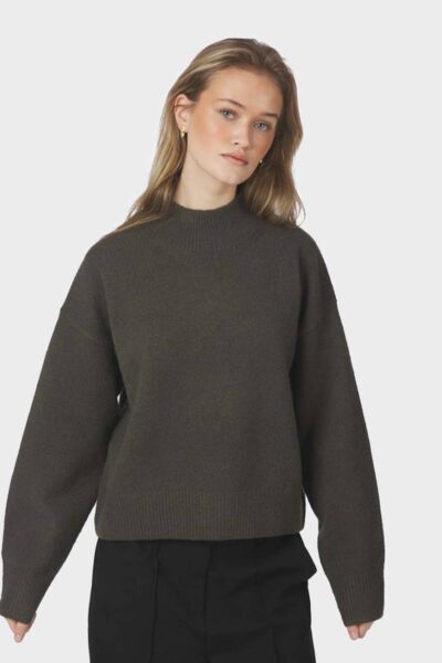 Paulina knit blouse moss green Neo Noir