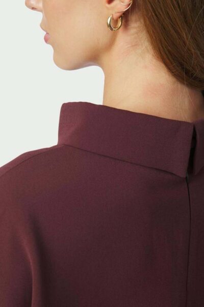 Arlo crepe jumpsuit burgundy Neo Noir