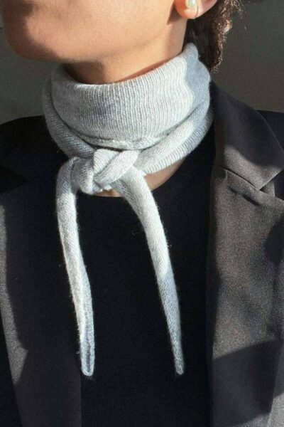 Misty knit scarf grey melange Neo Noir