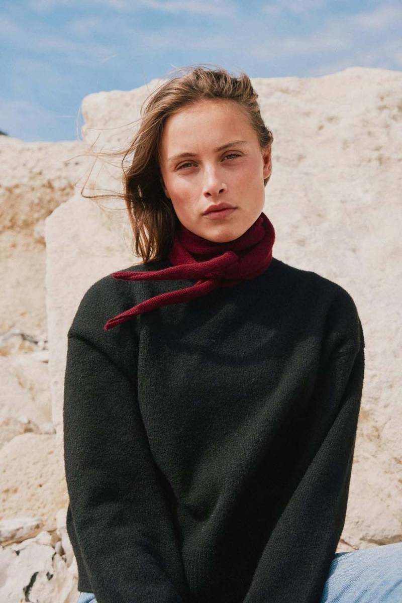 Misty knit scarf wine Neo Noir - Afbeelding 2