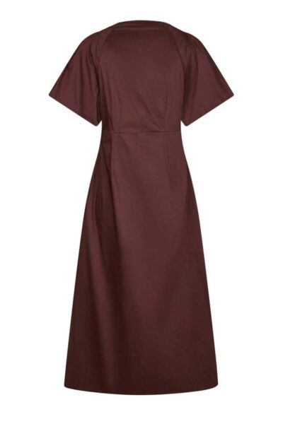 Illana poplin dress burgundy Neo Noir