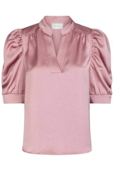 Roella heavy sateen blouse evening rose Neo Noir