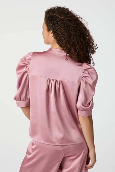 Roella heavy sateen blouse evening rose Neo Noir