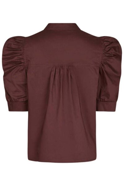 Roella poplin blouse burgundy Neo Noir