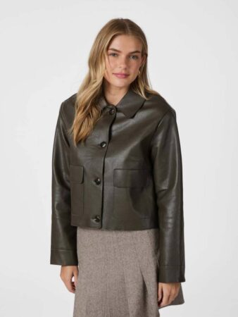 Romana faux pu jacket brown Neo Noir