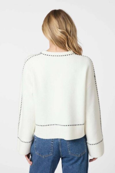 Roeme knit stitch blouse off white Neo Noir