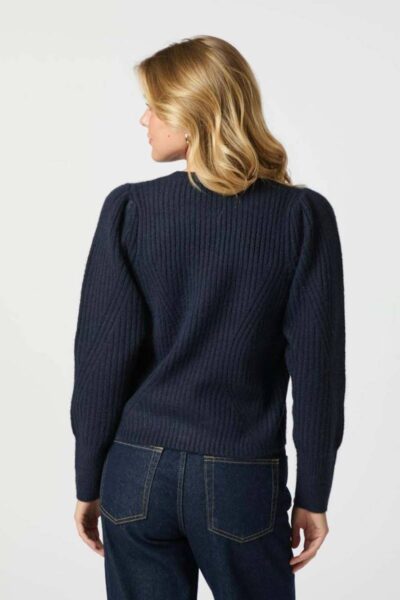 Puli knit cardigan navy Neo Noir