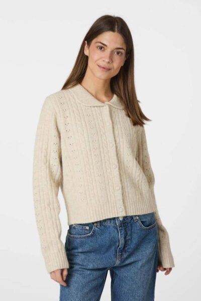Emelie knit cardigan ivory Neo Noir