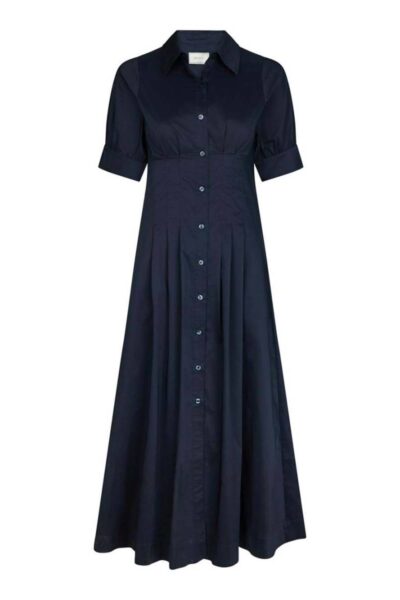 Baia poplin dress navy Neo Noir