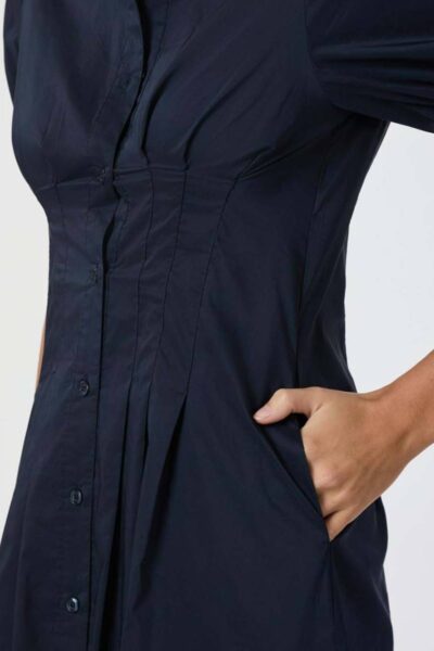 Baia poplin dress navy Neo Noir