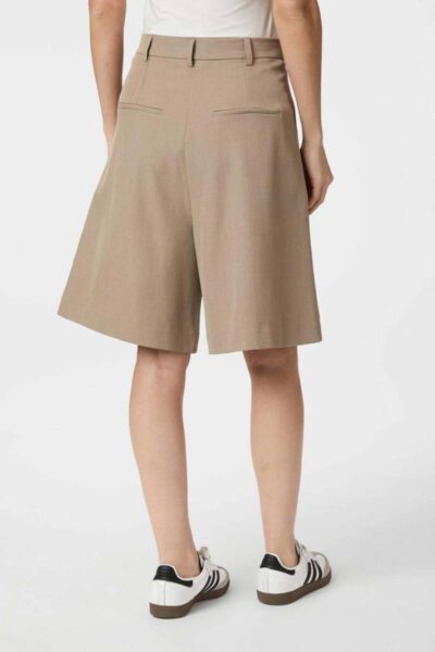 Nika structure bermuda shorts dark taupe Neo Noir