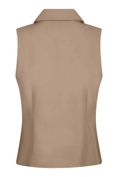 Annabella structure waistcoat dark taupe Neo Noir