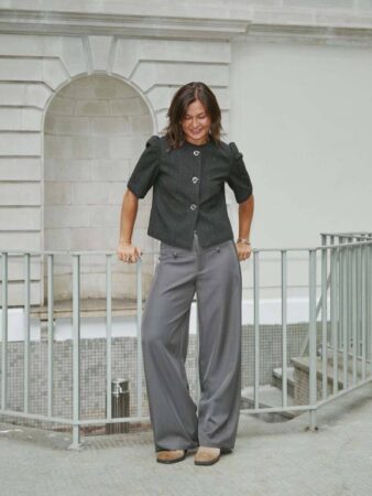 Massie structure pants dark grey mel. Neo Noir