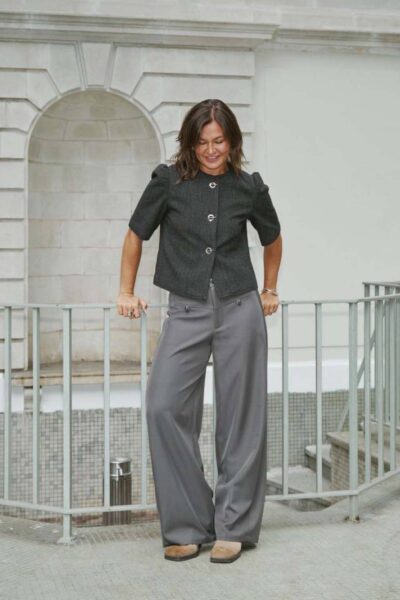 Massie structure pants dark grey mel. Neo Noir