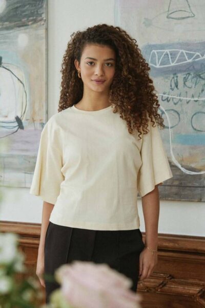 Asha Boxy tee butter yellow Neo Noir