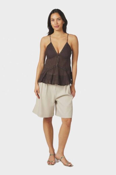 Nika structure shorts creme Neo Noir