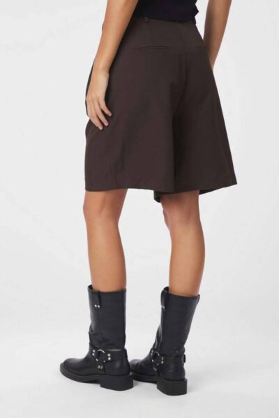 Nika structure shorts dark brown Neo Noir